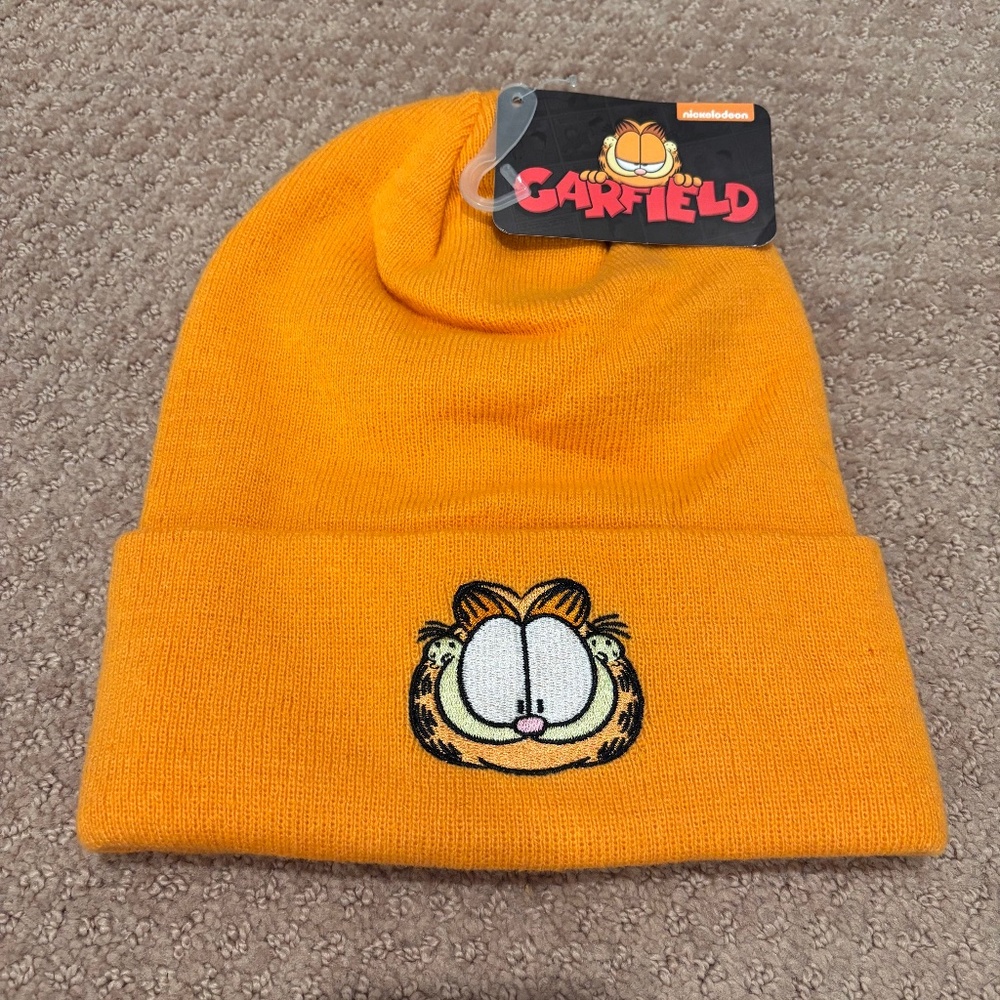 Nickelodeon Garfield Cartoon Embroidered Beanie Hat New with Tags!
